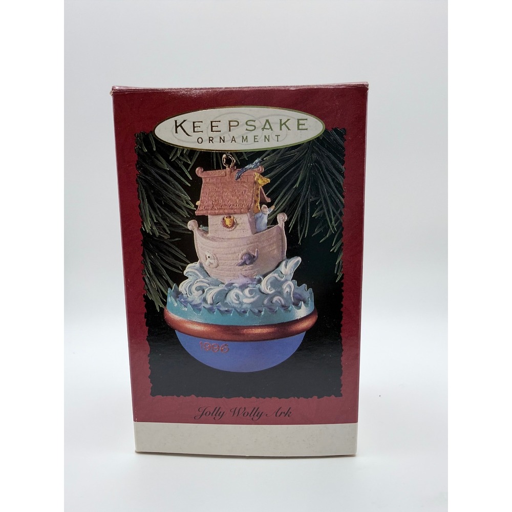 Vintage Hallmark Keepsake Ornament 1996 Jolly Wolly Ark‎ Ken Crow Noah's Ark